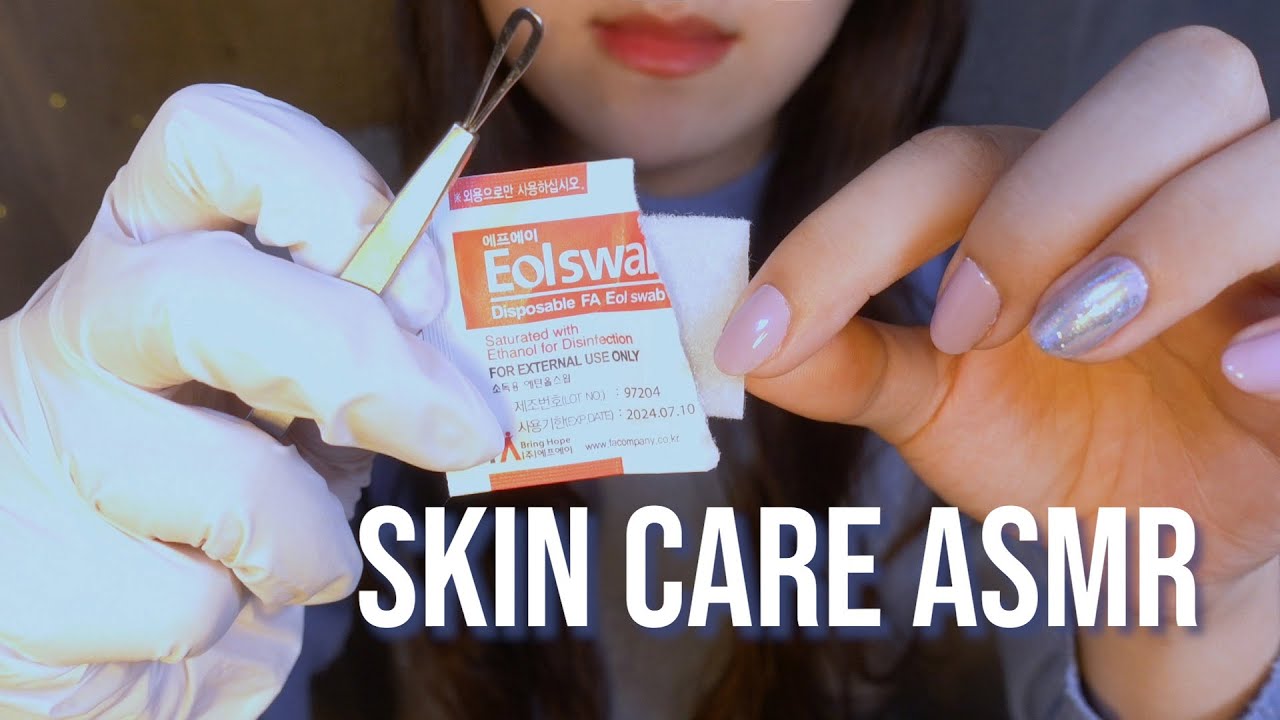 ASMR 🎧 Doing Your Acne Trouble Skin Care | Pimple Popping (No Talking)