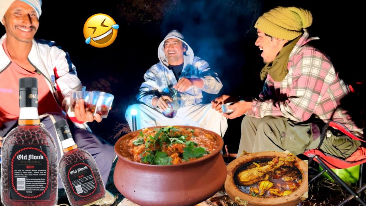 COLD WEATHER NIGHT CAMPING ⛺️ WITH OLD MONK RUM 🍷🤪| CAMPER LIFE 