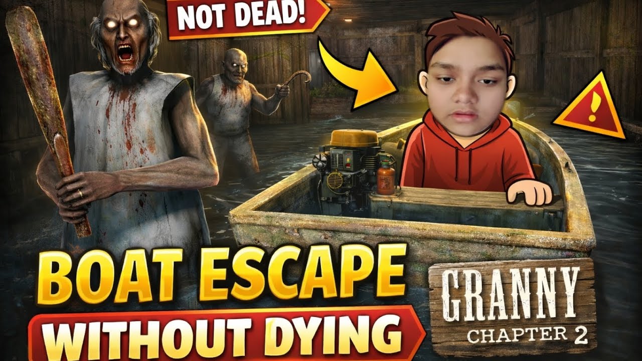 No Death Boat Escape in Granny Chapter 2 😈 | Impossible Escape Challenge