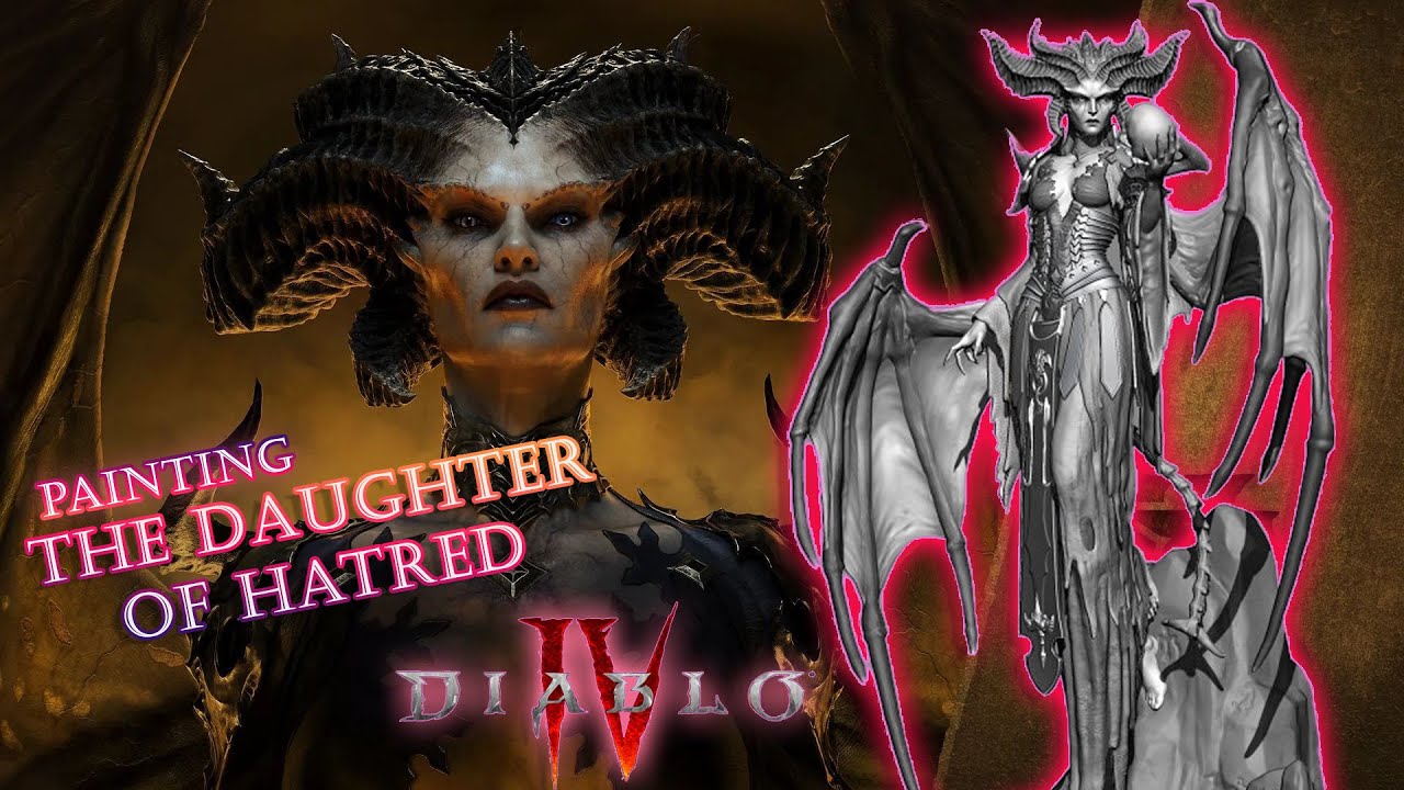 From Pixels to Resin: Painting a Jaw-Dropping Lilith Model Figure from DIABLO 4! 😈