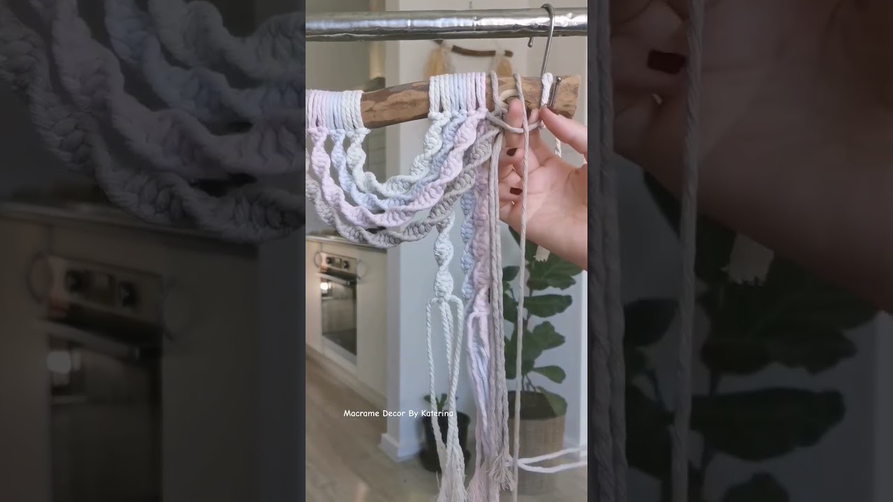 How I attach cord macrame rainbow #macrameforbeginners #macrametutorial #macramelovers