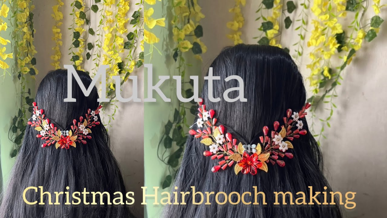 Chrismas hairbrooch making / how to make hairbrooch at home 😍/ #onlineshopping #wedding #love #diy 