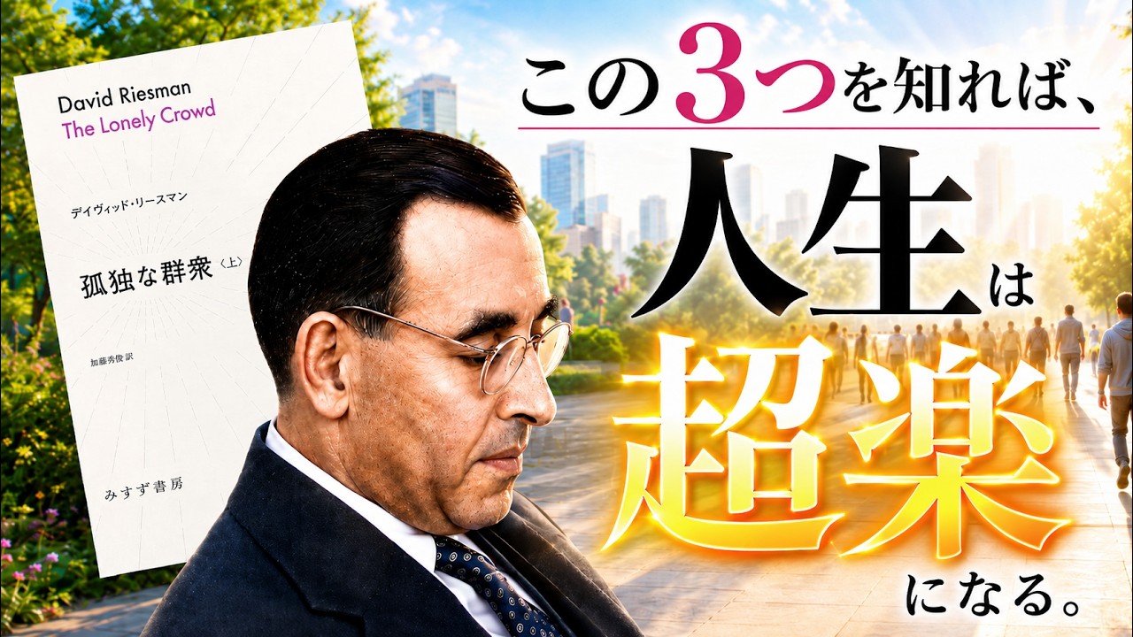 【名著】孤独な群衆｜リースマン　人間関係、仕事、教育、メンタル。人生が劇的に楽になる「３つの性格」のお話。