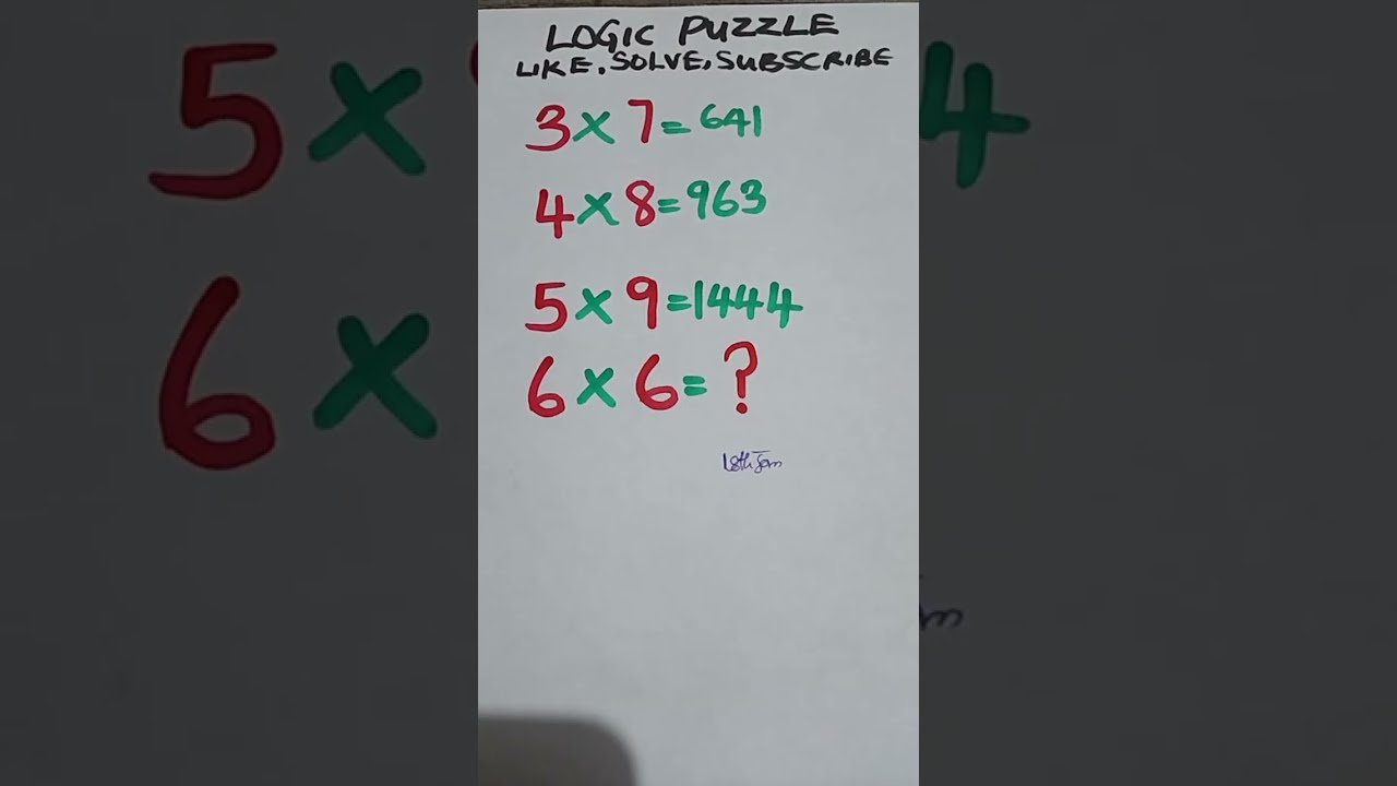 Brain Teaser For Smartminds MathQuiz A 
