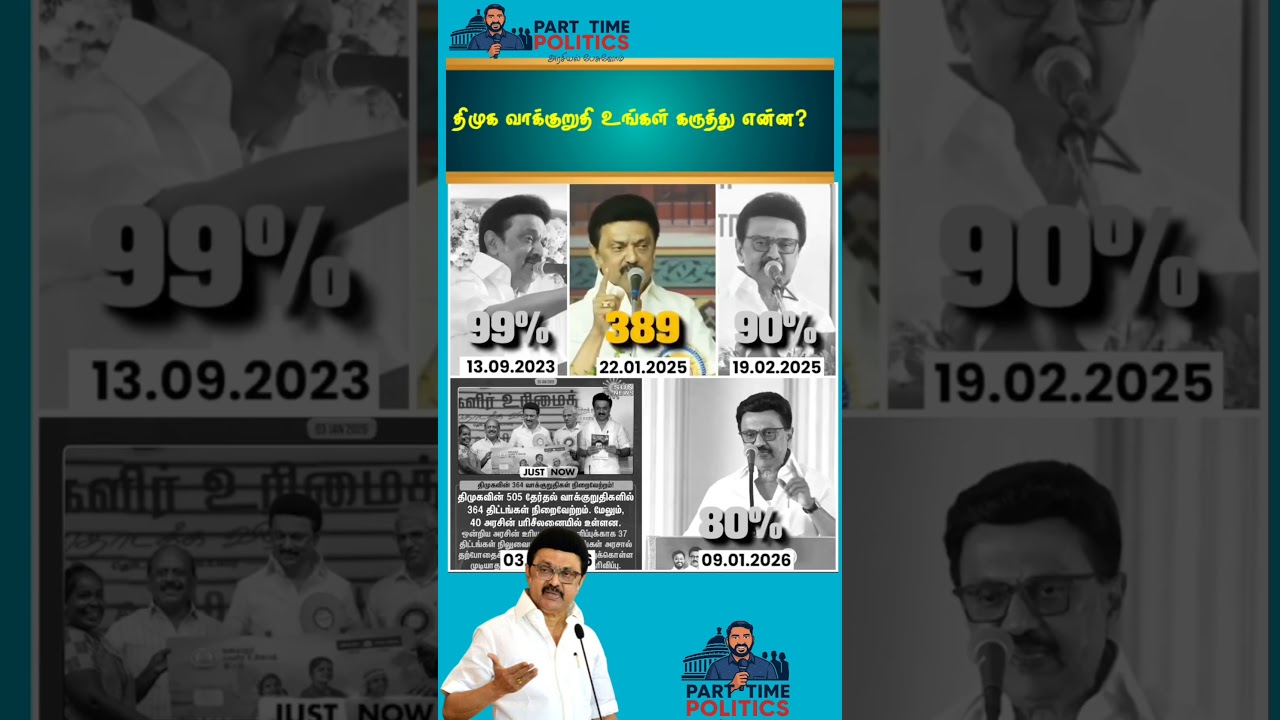 திமுக வாக்குறுதி உங்கள் கருத்து? 