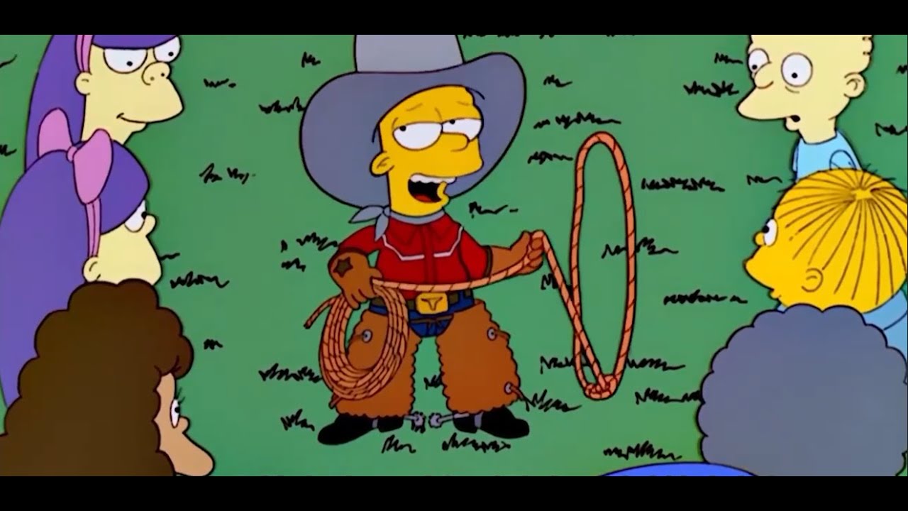 Simpsons! 심슨 카우보이 패션을 유행시킨 바트