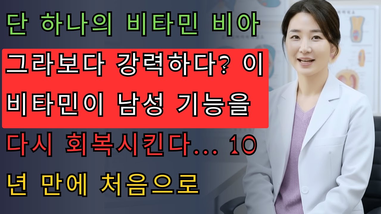 유다은 의사: 60세 이후에도 강력한 발기력을 되찾아주는 단 하나의 비타민