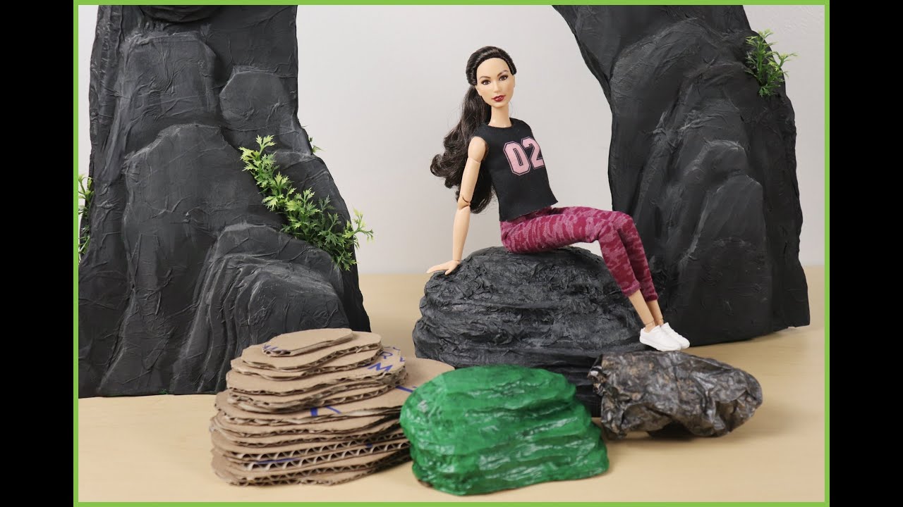Making 1:6 Scale Rocks for Barbie Doll Photography or Dioramas