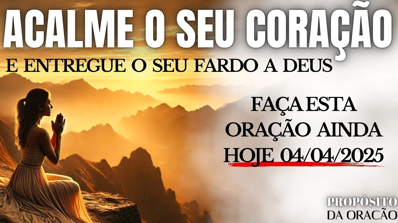 DESCANSE E ENTREGUE O SEU FARDO A DEUS, ELE RESOLVERÁ TUDO!