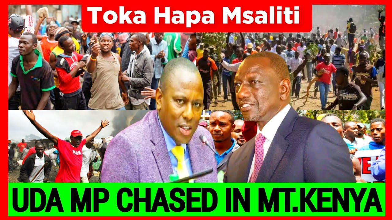 Ruto Must go Chants as UDA Mp is Chased & Heckled for Supporting Tutam in Mt.Kenya