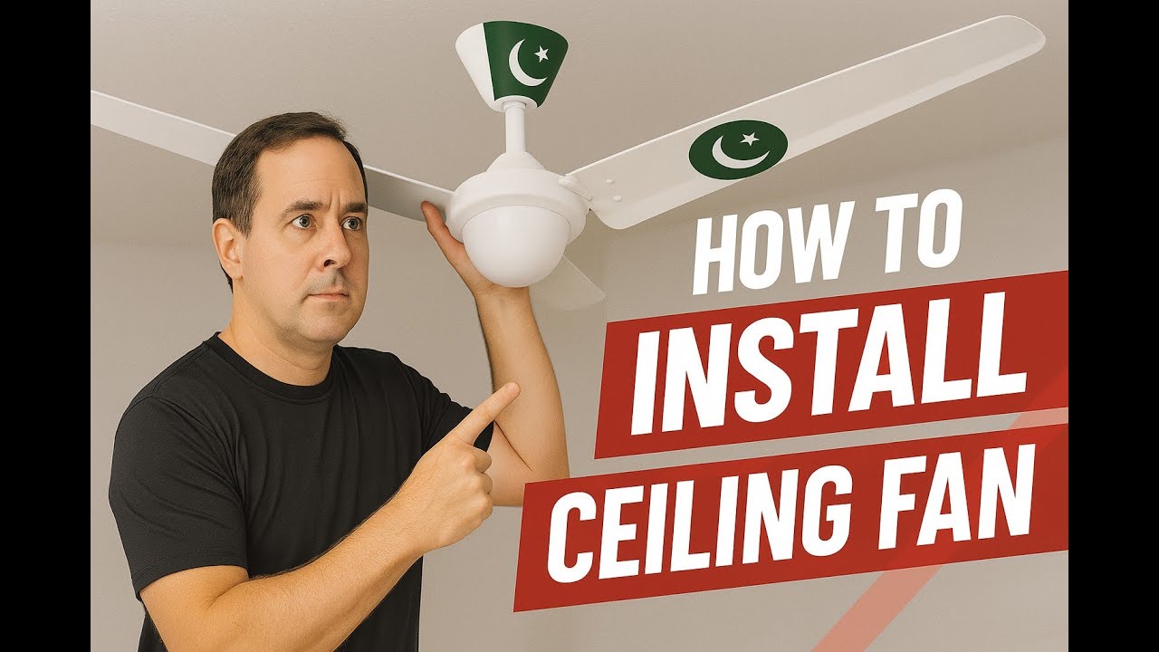 How To Install AC DC Ceiling Fans | How To Hang 30 watt inverter Fan