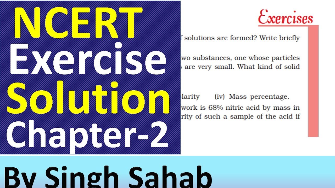 12th NCERT Exercises Solutions of chapter -2 physical chemistry class 12  IIT JEE MAINS NEET
