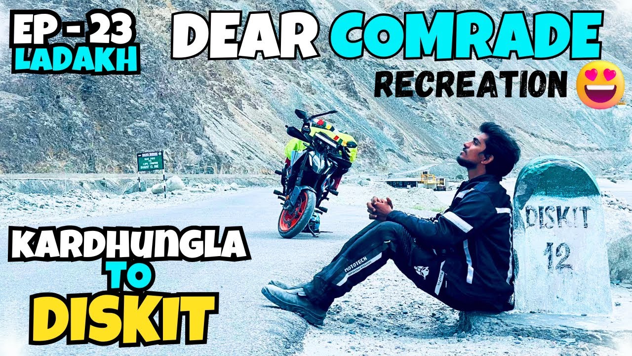 Kardhungla Pass To Diskit- Finally #dearcomrade Scene Recreation  வேற Level ல இருக்கு Rode 💯💥#ladakh