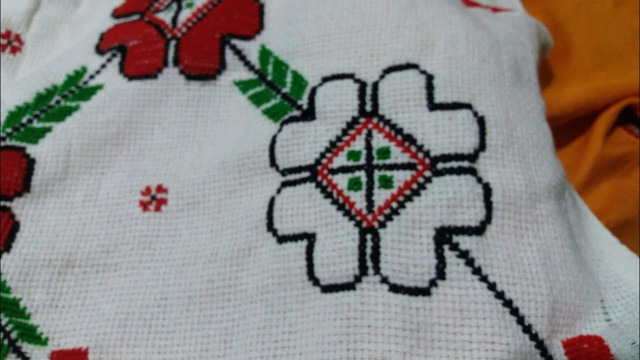 dusuti takiya || Cross stitch pillow cover design || Full Craft ||Dusuti pillow cover design
