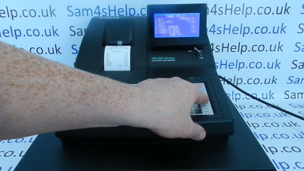 PLU Preset Product Programming Sam4S NR-500 / NR500 / NR-510F / NR510F / NR-520F Cash Registers