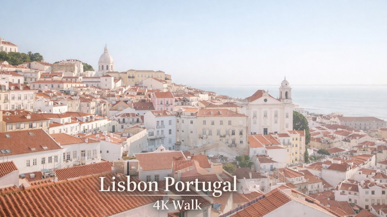 Lisbon Portugal 4K Walk – The Daylight That Never Ends
