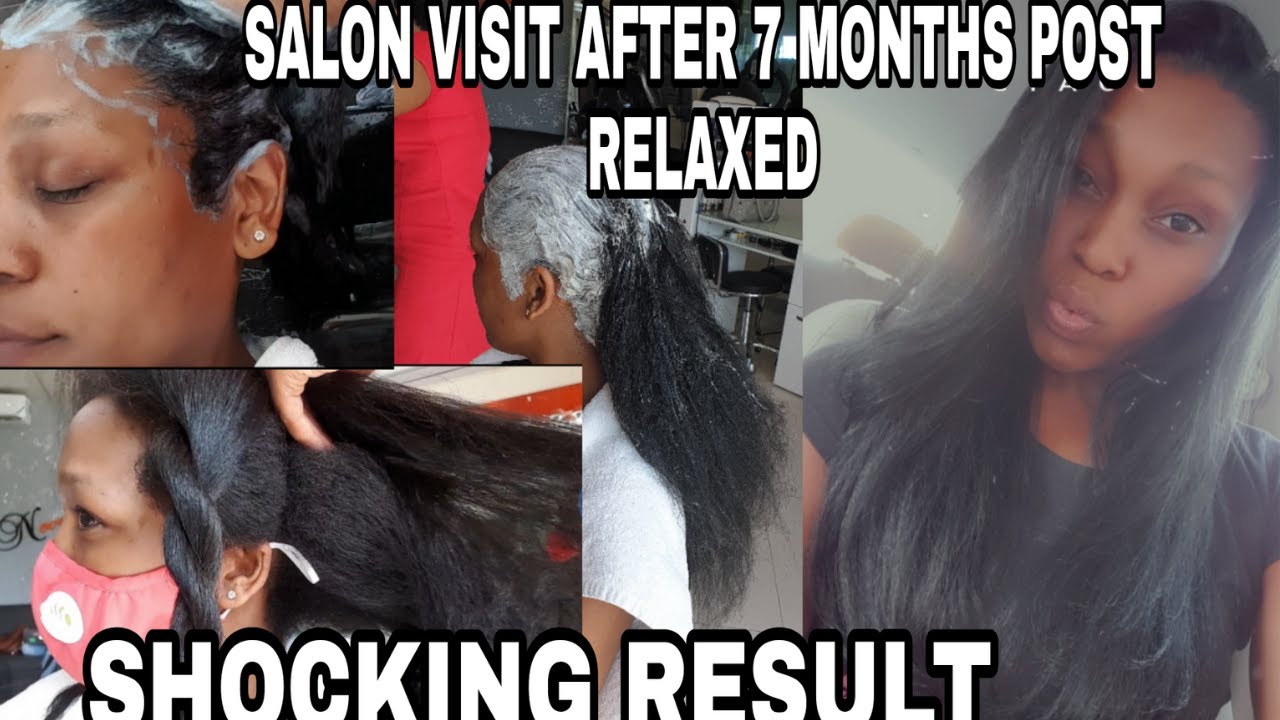 FULL RELAXER DAY: 7 Month retouch, deep Treatment, Color, Roller set, Cut| Mizani  Relaxer