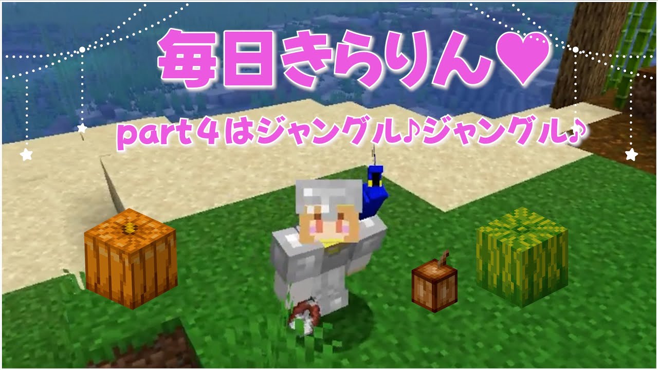 【毎日きらりん♥part4】今回は『ジャングル♪ジャングル♪』ちょこっとお出かけで収獲・収獲♡♡~JAVA1.21.11~#マイクラ実況＃マインクラフト＃Minecraft