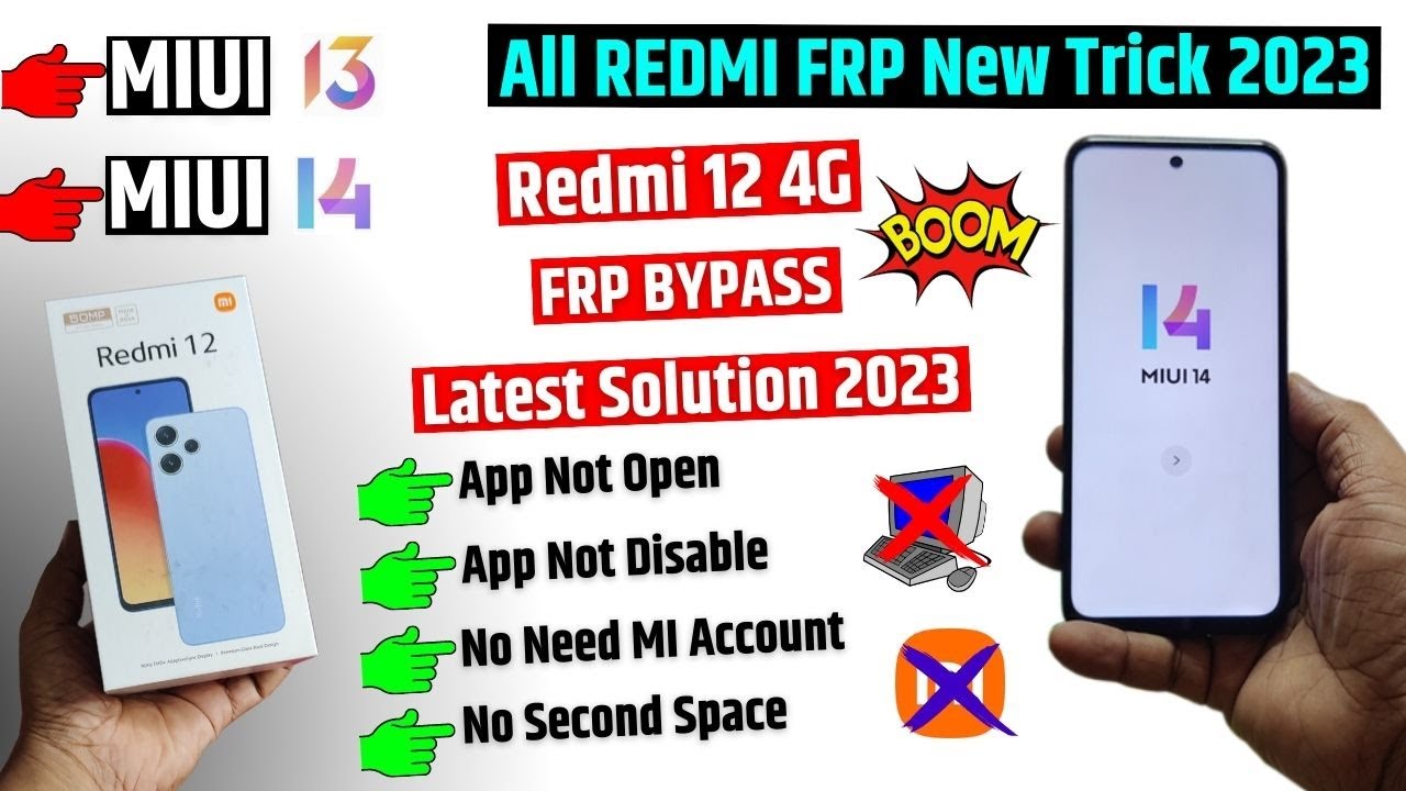All Redmi Devices - MIUI 14 Frp Bypass | New Solution 2024 | Redmi 12 4G Frp Bypass (without pc)