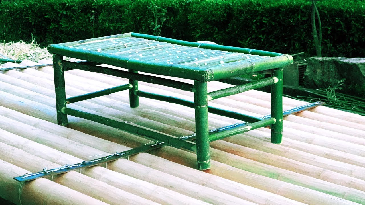 DIY Chinese traditional bamboo furniture中式傳統竹海製作，是茶几又能當餐桌，鄉土元素，韻味十足。竹茶几 竹餐桌 竹家具制作(上集)