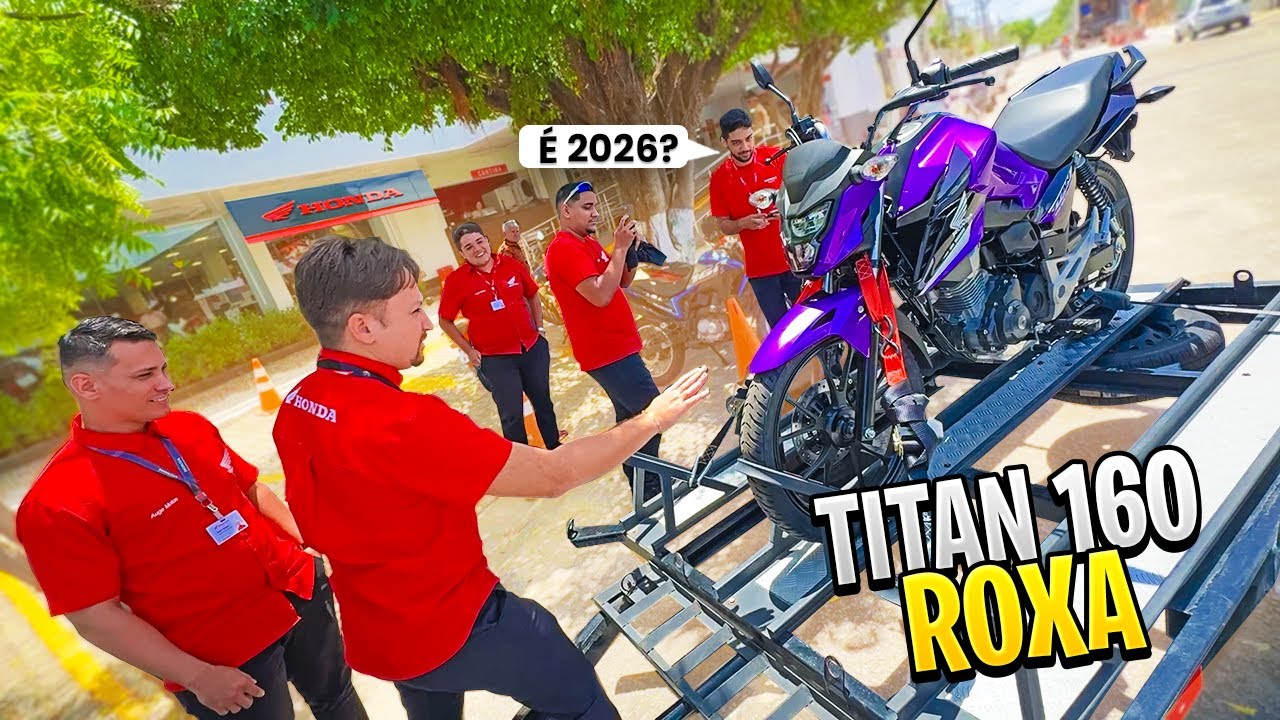 REAÇÃO DA HONDA VENDO A NOVA TITAN 160 2025 DA JAMILLY