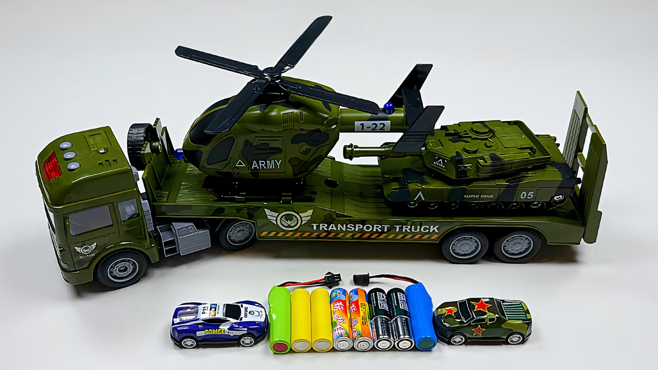 Unboxing Friction Powered Military Truck, RC Spider-Man Bus, RC Construction Truck & EV Racing Car
