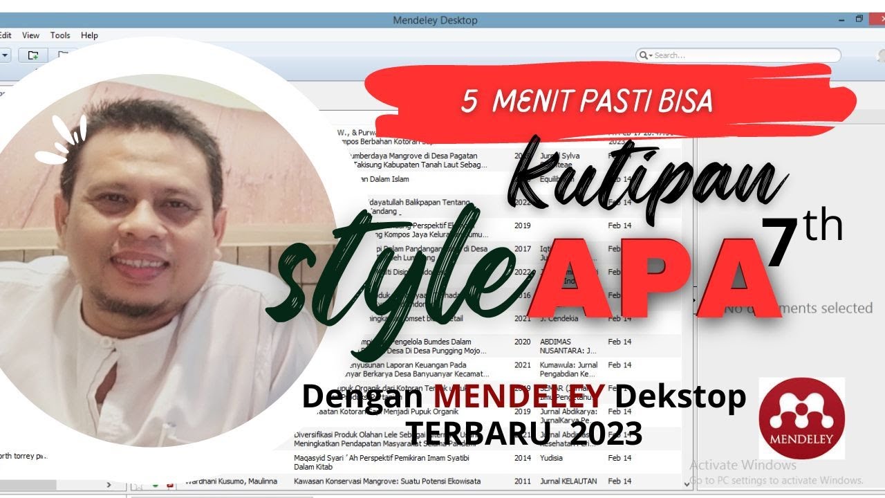 MENDELEY STYLE APA 7th MEMBUAT DAFTAR PUSTAKA OTOMATIS #skripsi #mendeley
