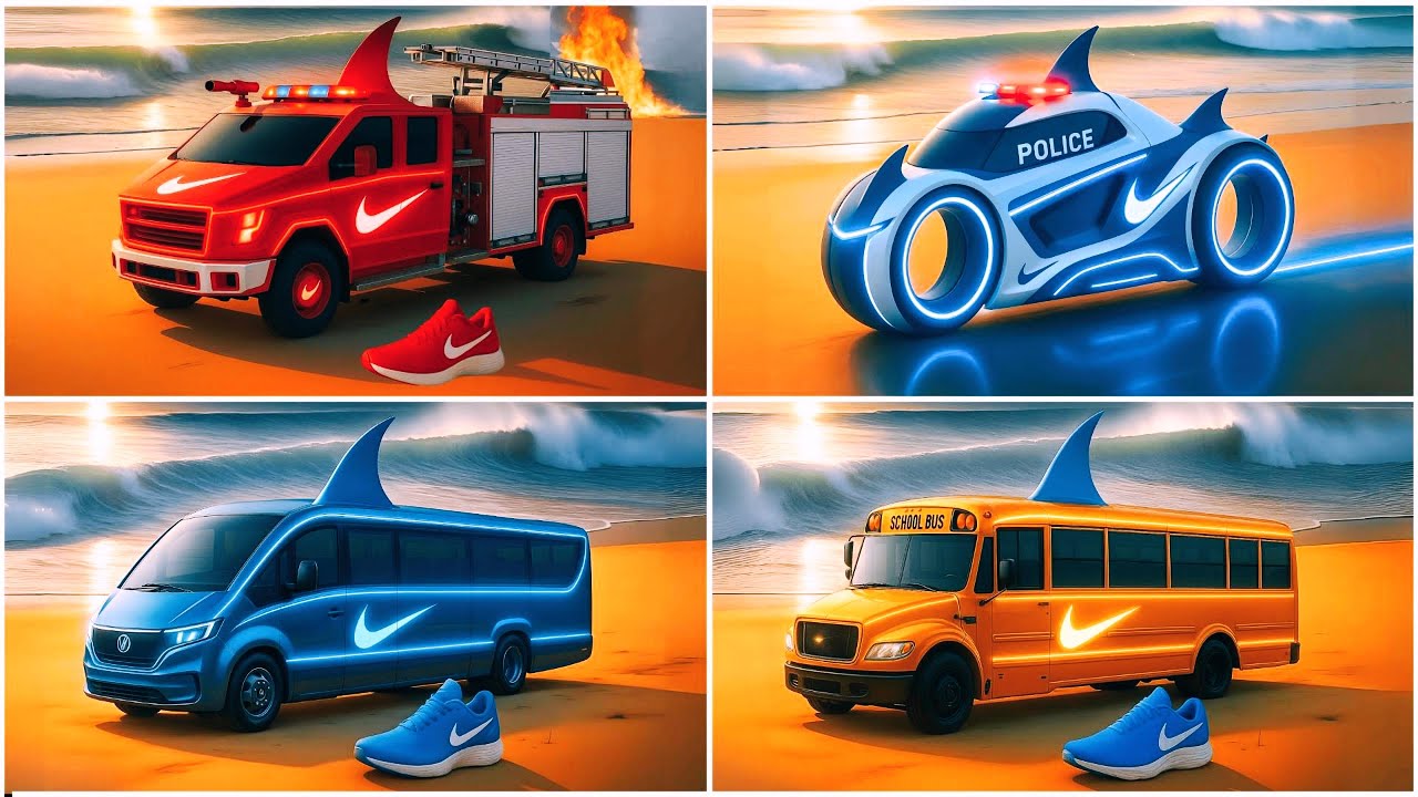 Brainrot Fire Track 🆚 Brainrot Police Bike 🆚 Brainrot Buses 🆚 Brainrot School Buses 🎶 Tiles Hop