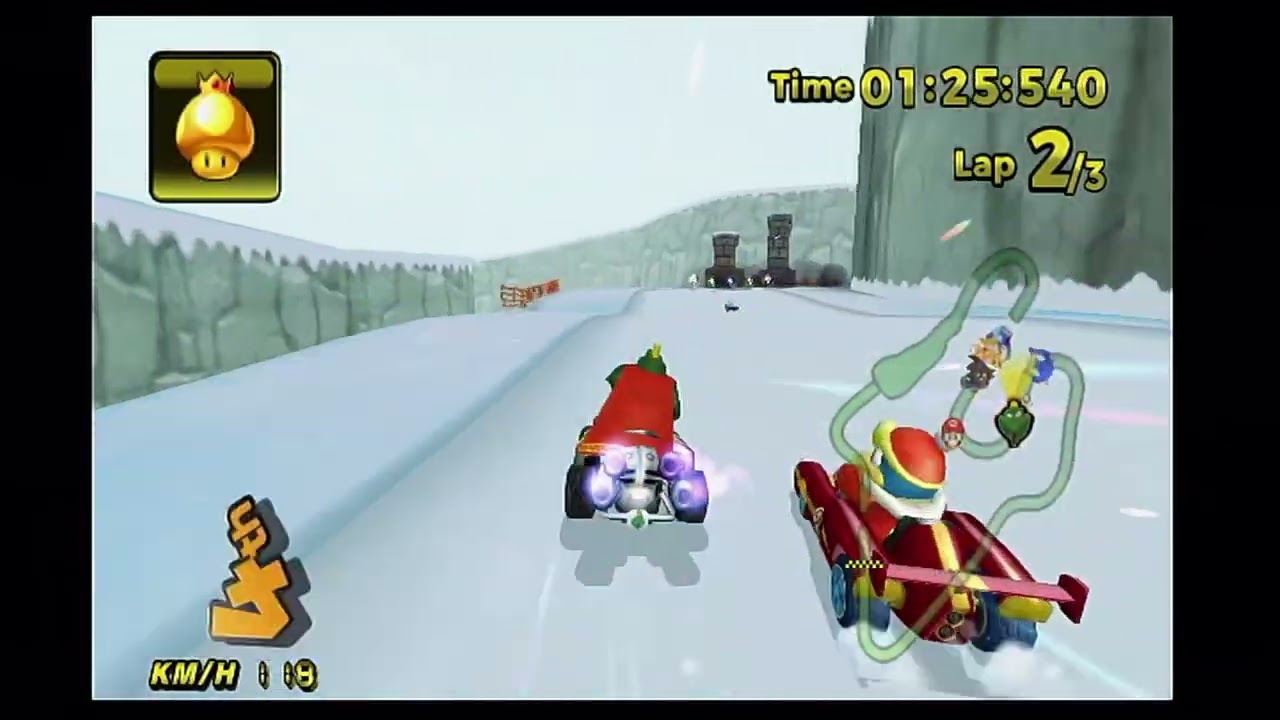 Mario Kart Wii Deluxe v9.3 Green Version (Wii) Gameplay (Baby Yoshi Cup)