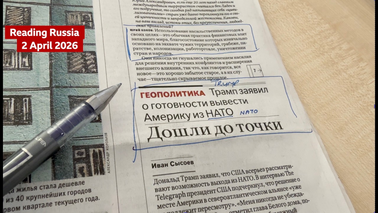 A newspaper headline the Kremlin will love
