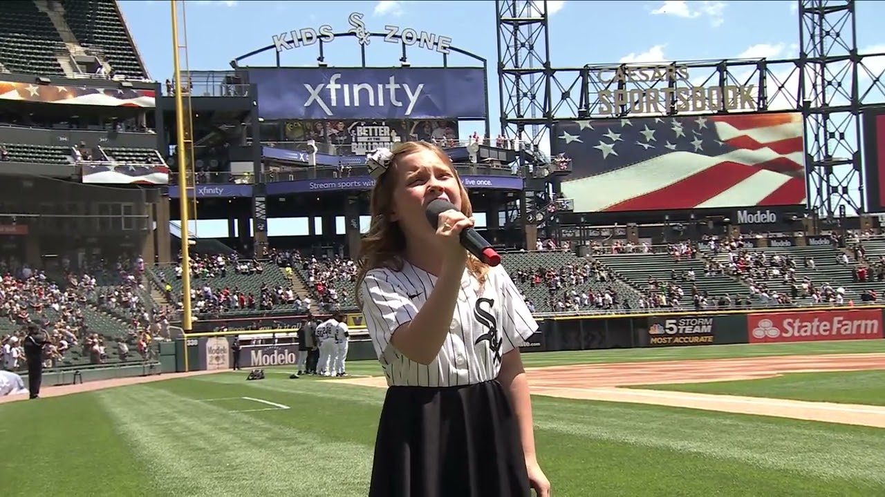 Sophia sings for the Chicago White Sox - June 2024