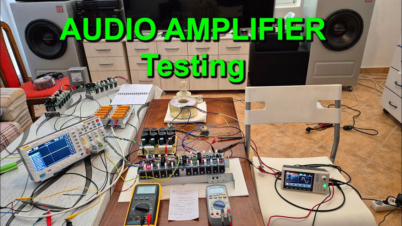 HiFi Stereo Amplifier board Basic testing and Power Output Measurement