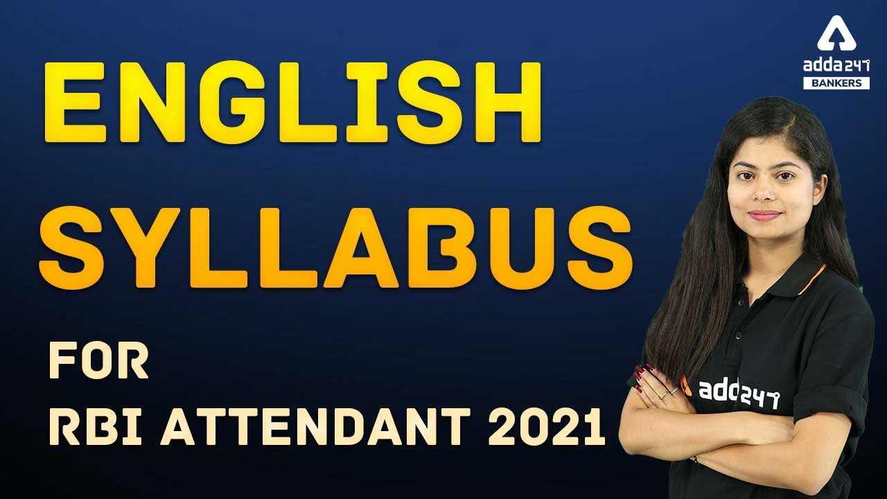 English Syllabus for RBI Office Attendant 2021 Exam