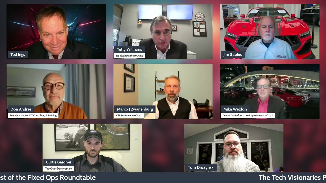 Tech Visionaries Panel with Marco Zwanenburg at the Ted Ings' Fixed Ops Roundtable Rock Revolution