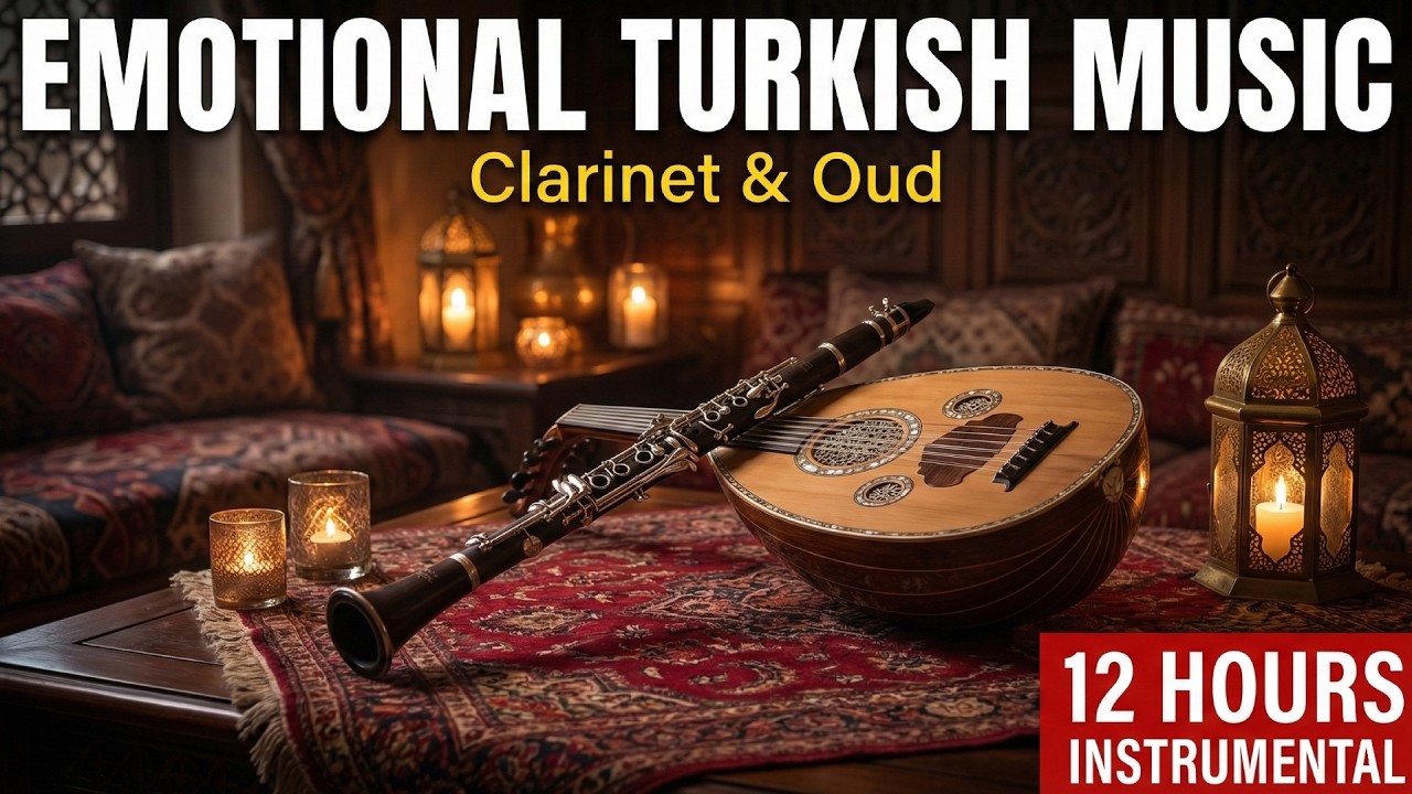 Emotional Turkish Instrumental | 12 Hours Clarinet & Oud Background Music for Deep Relaxation