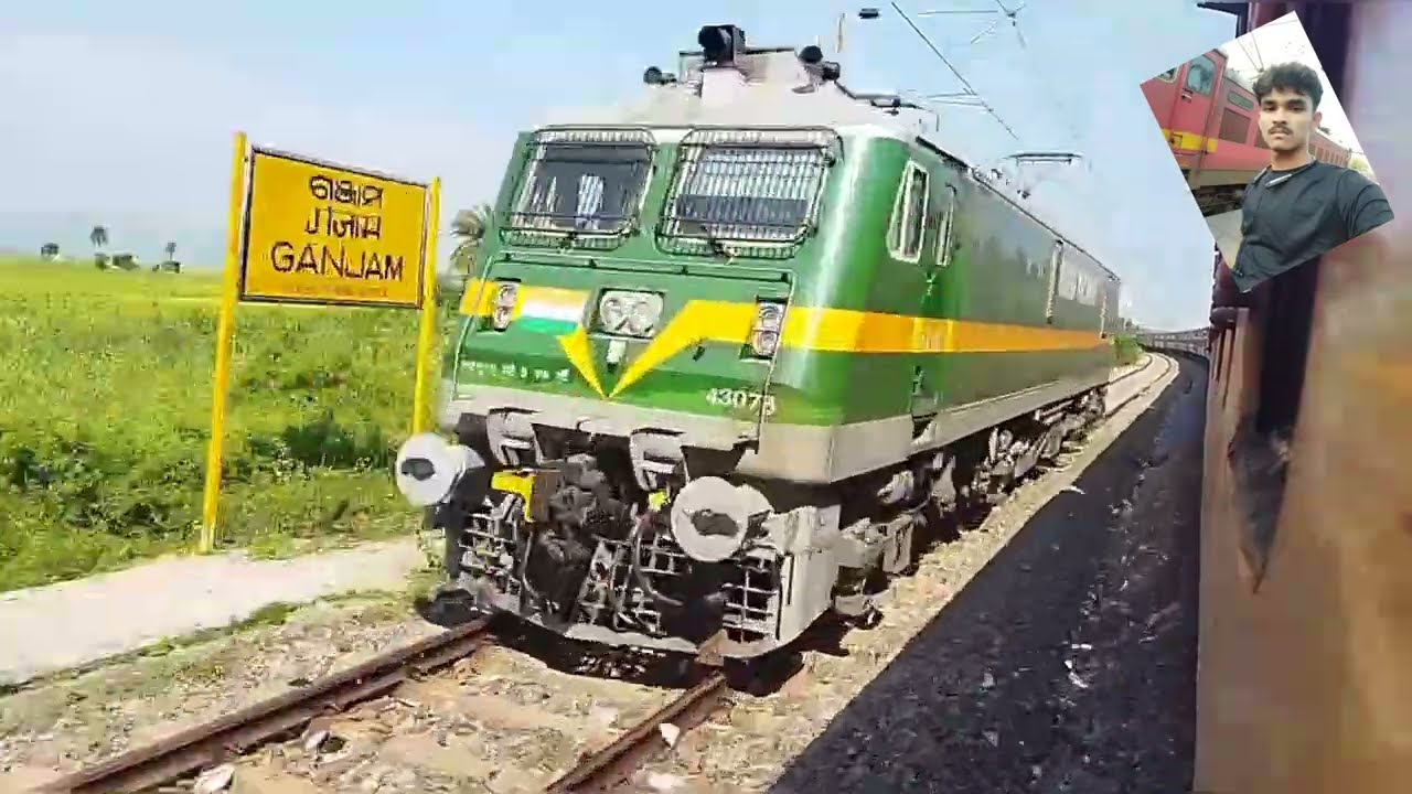 17016  Secunderabad To Bhubaneswar Visakha Express Crossing At Rushikulya River And Chilika Lake .