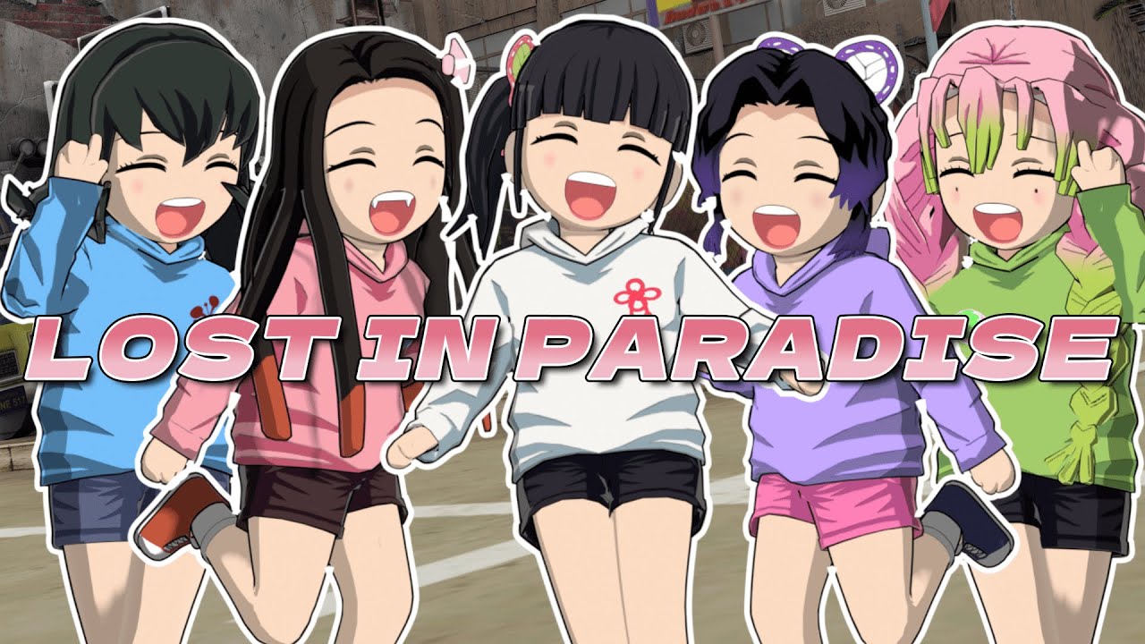 【鬼滅のMMD】鬼滅ガールズで「LOST IN PARADISE」【胡蝶しのぶ】【竈門禰豆子】【栗花落カナヲ】【甘露寺蜜璃】【須磨】【DEMONSLAYER】