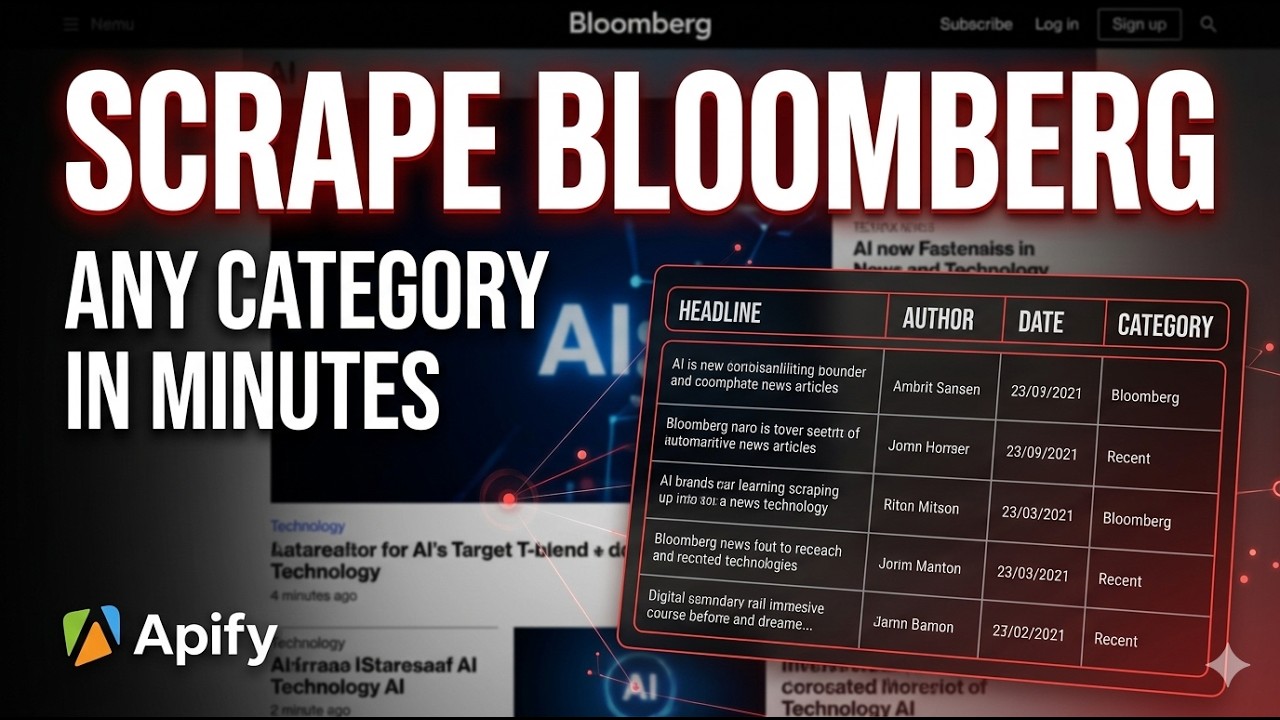 How to Scrape Bloomberg News Articles with Apify (Step-by-Step Tutorial)