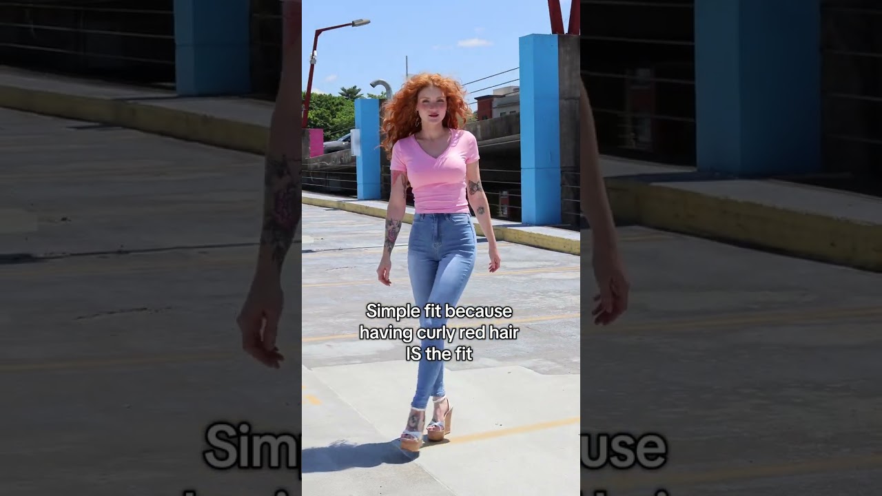 Curly red hair IS the fit