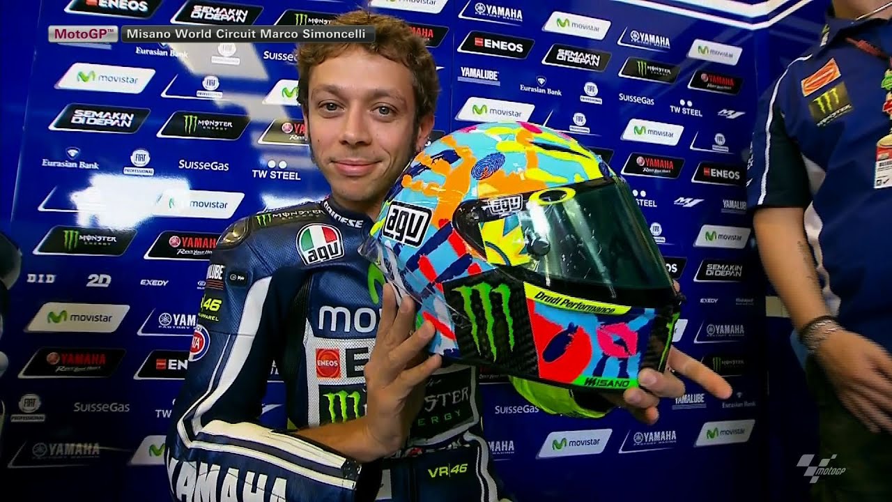 Rossi unveils special Misano 2014 helmet