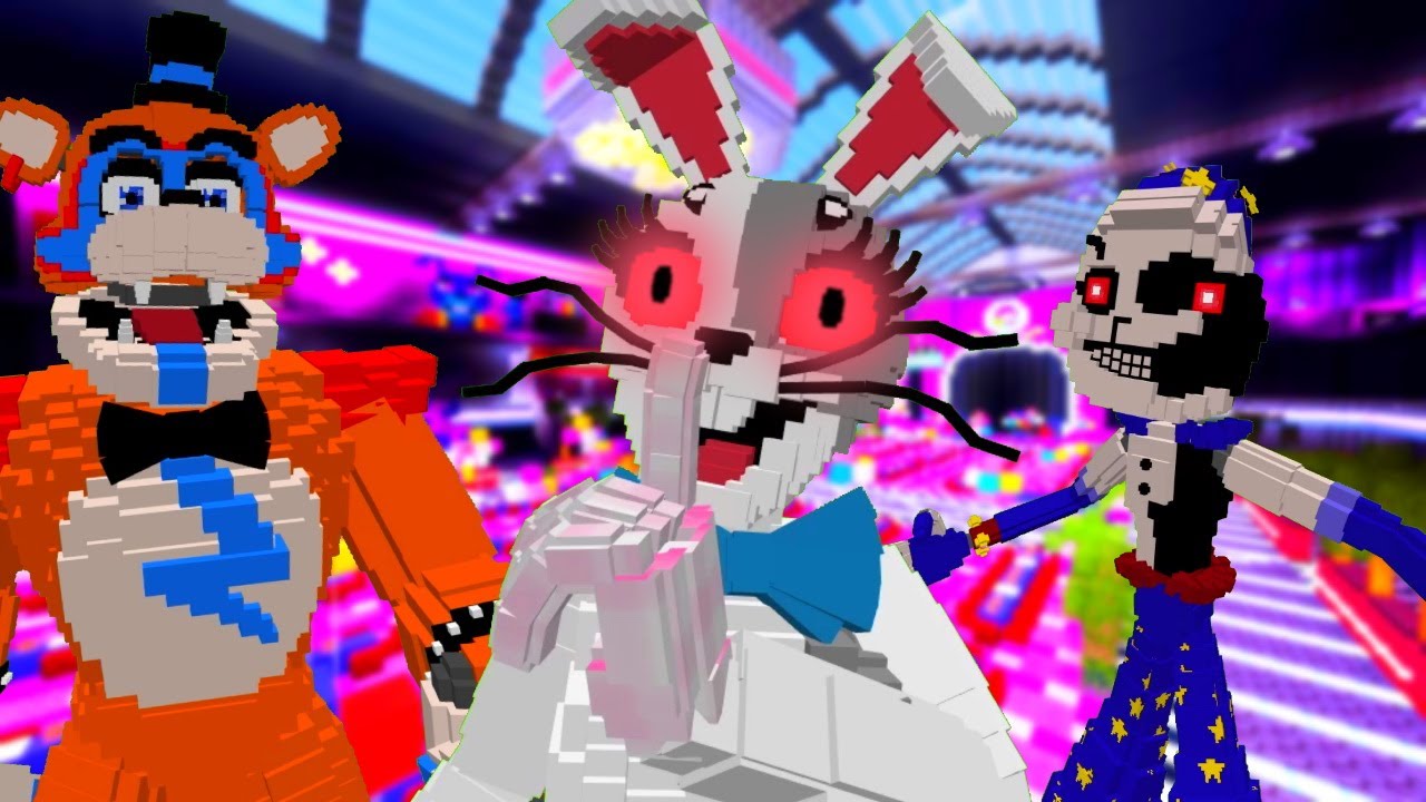 FNaF Security Breach Addon MCPE! Escaping The FNaF Security Breach Animatronics in MCPE!