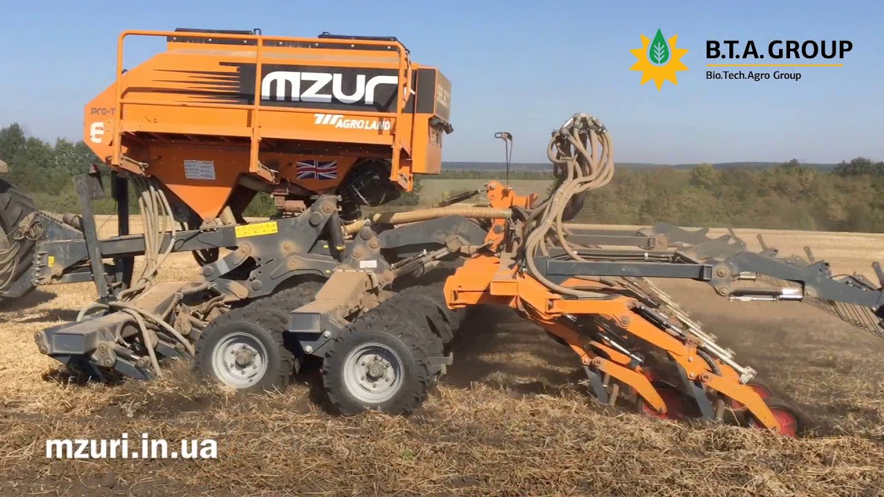 Высев озимой пшеницы по сое комплексом Mzuri Pro-Til 6T. Холдинг Agromino, Харьковская область.