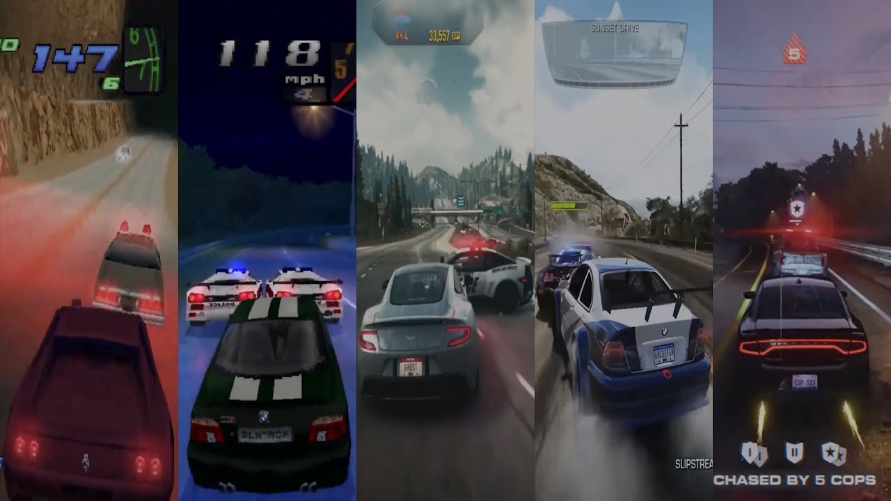 Evolution of Police Chase In Need For Speed (1994 - 2025)