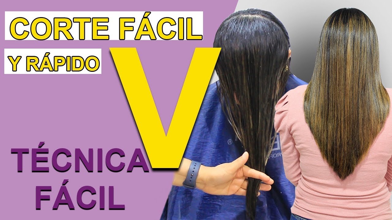 CORTE EN V FÁCIL EN CASA HOW TO MAKE EASY AND QUICK CUT V