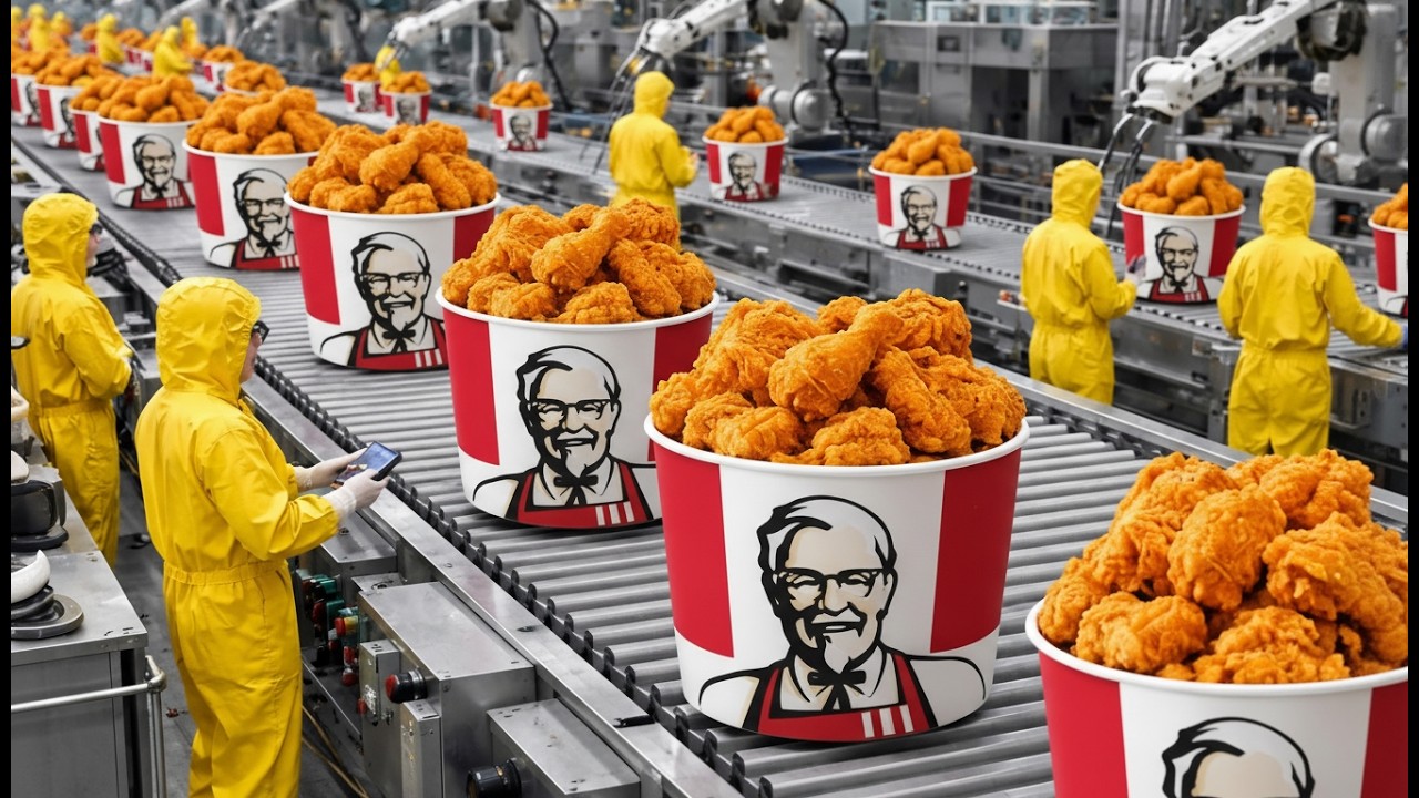 Inside a High-Tech Fried Chicken Processing Plant – From Raw Chicken to Super Spicy Fried Chicken
