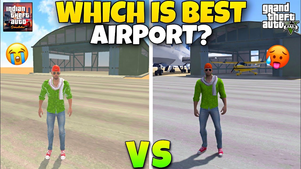 Indian Theft Auto Old Vs New Airport😱 Which is Best Game?🤔 Funny Story Video😂 Indian Theft Update🤩#1