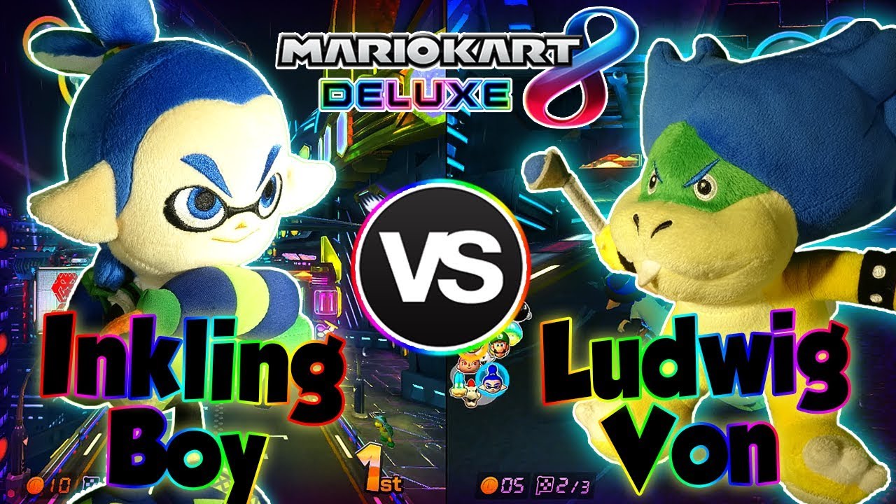 ABM: Inkling Boy Vs Ludwig Mario Kart 8 Race & Battle Match!!  HD