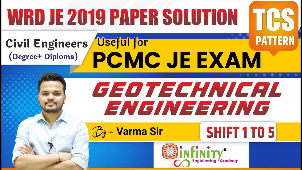 WRD JE 2019 Paper Solution | WRD JE Previous Paper Analysis | WRD je Geotech Engg | PCMC JE Civil