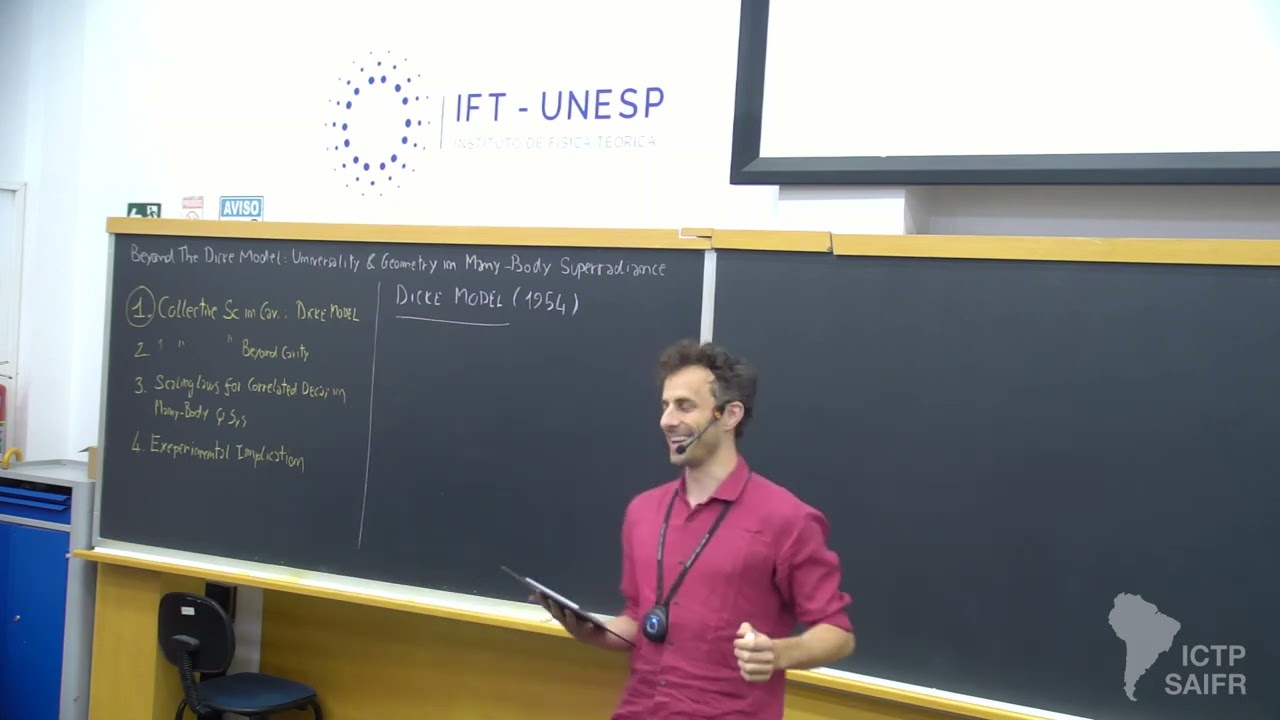 Cosimo Rusconi: Universality and Geometry in Many-Body Superradiance - Class 1