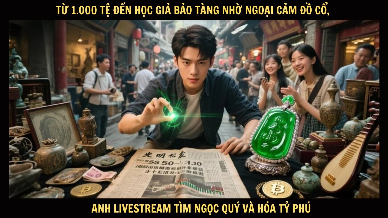 Từ 1 000 tệ đến học giả bảo tàng nhờ ngoại cảm đồ cổ, anh livestream tìm ngọc quý và hóa tỷ phú